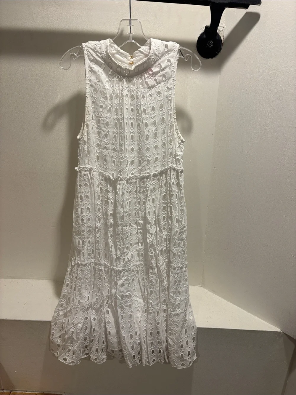 Lilly Pulitzer White Eyelet Tiered Dress